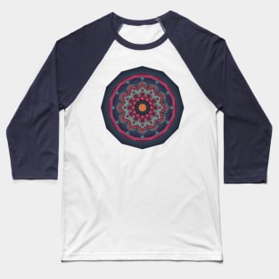 Dusky Dodecagon Mandala Baseball T-Shirt